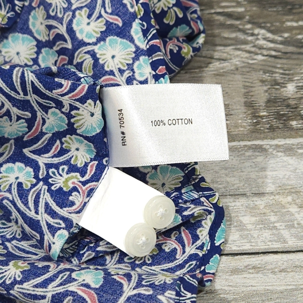NWOT ORVIS Floral 100% Cotton Fitted Button Closure Shirt - Picture 8 of 11